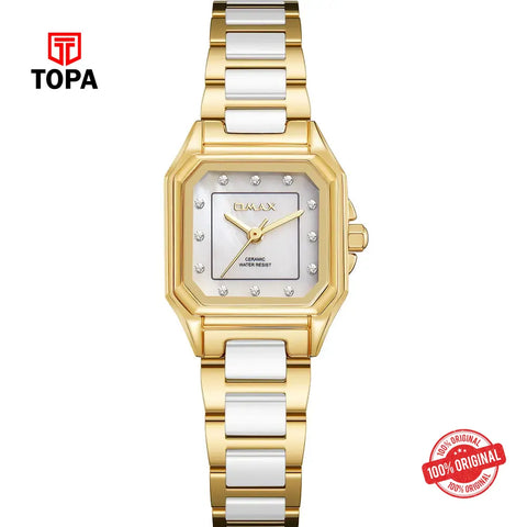 Omax SQ-KS002G31S Metal Band Women Watch - Topa