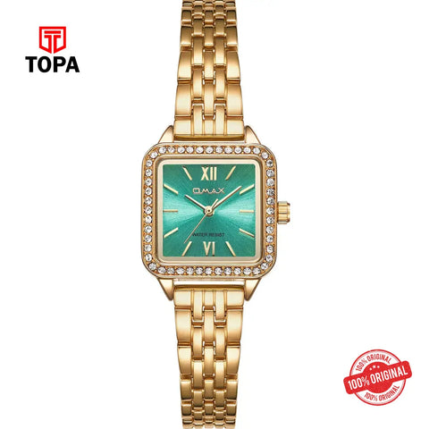 Omax UT-DS004GT1I Metal Band Women Watch - Topa