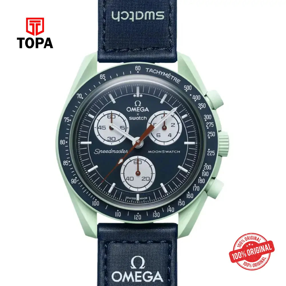 Omega X Swatch Mission To Earth So33G100 (02924) Pre-Owned Men Watch - Topa
