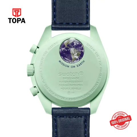 Omega X Swatch Mission To Earth So33G100 (02924) Pre-Owned Men Watch - Topa
