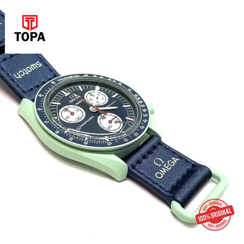 Omega X Swatch Mission To Earth So33G100 (02924) Pre-Owned Men Watch - Topa
