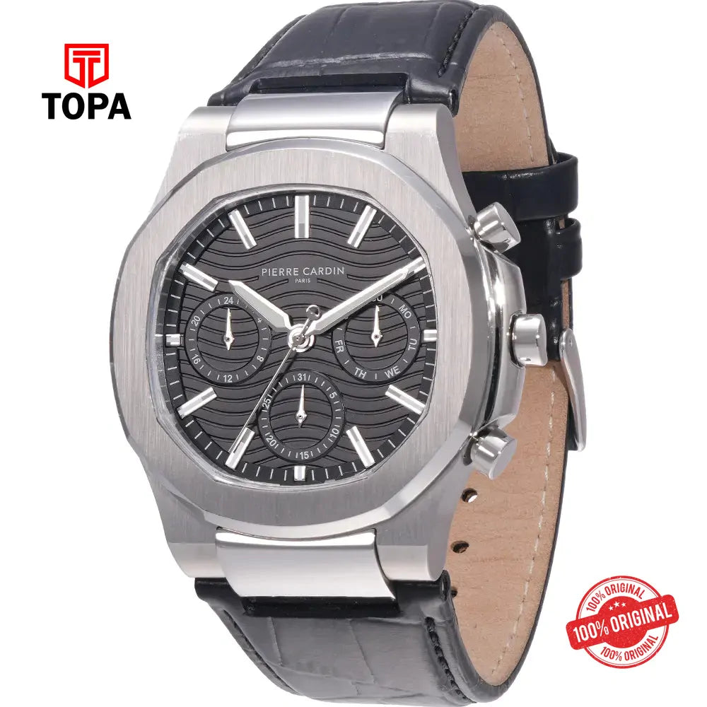 Pierre Cardin CF.1015.LB Leather Band Men Watch - Topa