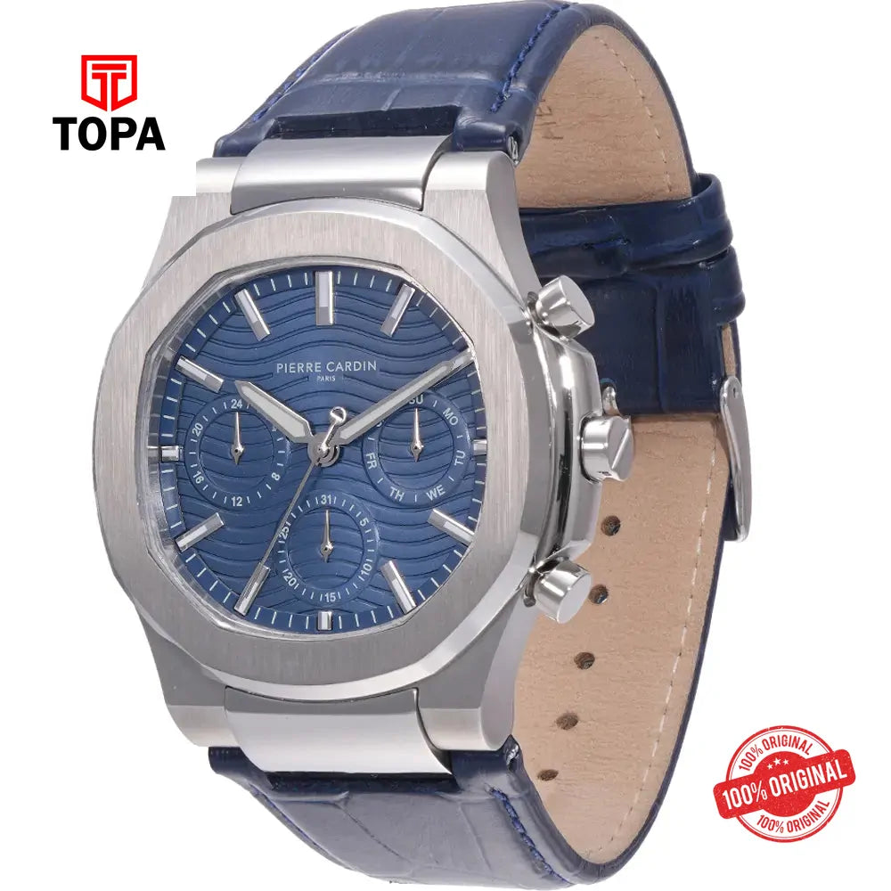 Pierre Cardin CF.1015.LD Leather Band Men Watch - Topa
