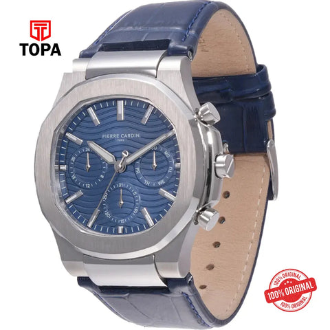 Pierre Cardin CF.1015.LD Leather Band Men Watch - Topa