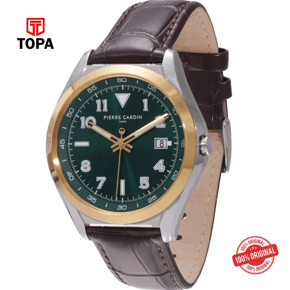 Pierre Cardin CF.1018.LG.1 Leather Band Men Watch - Topa