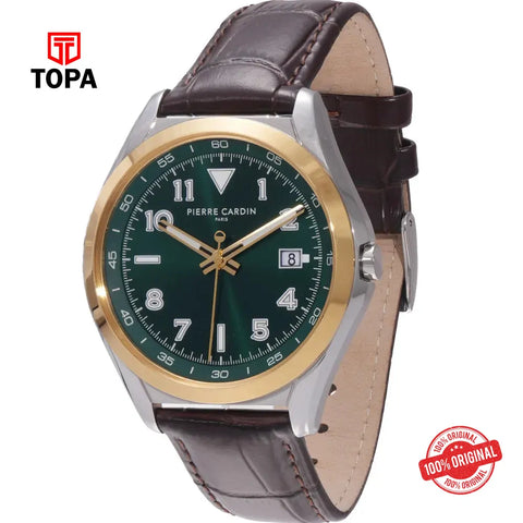 Pierre Cardin CF.1018.LG.1 Leather Band Men Watch - Topa