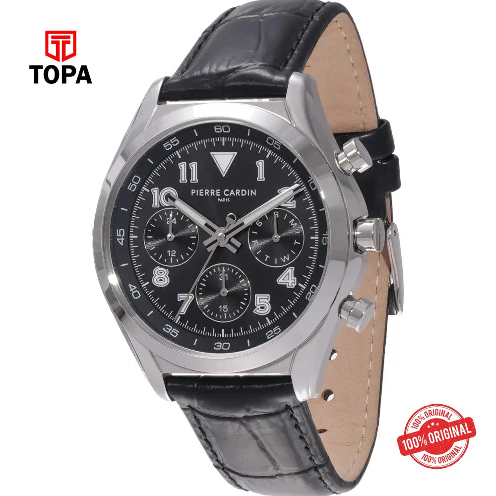 Pierre Cardin CF.1019.LB Leather Band Men Watch - Topa