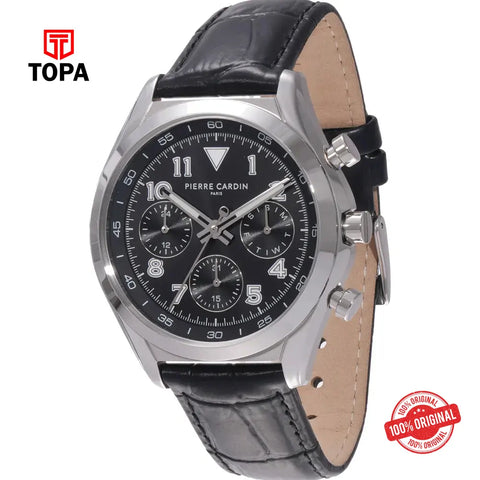 Pierre Cardin CF.1019.LB Leather Band Men Watch - Topa