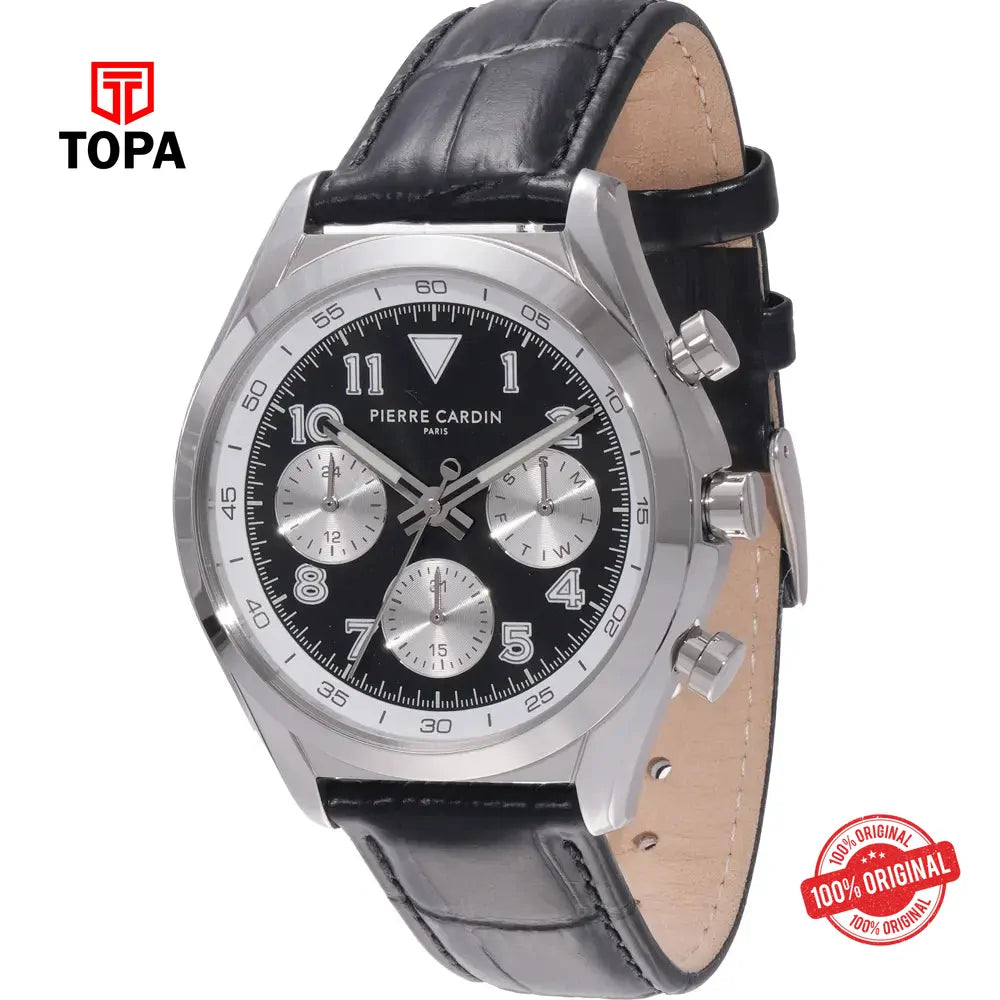 Pierre Cardin CF.1019.LB.2 Leather Band Men Watch - Topa
