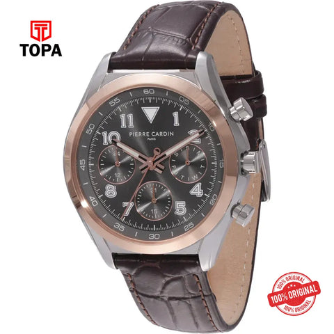 Pierre Cardin CF.1019.LG Leather Band Men Watch - Topa