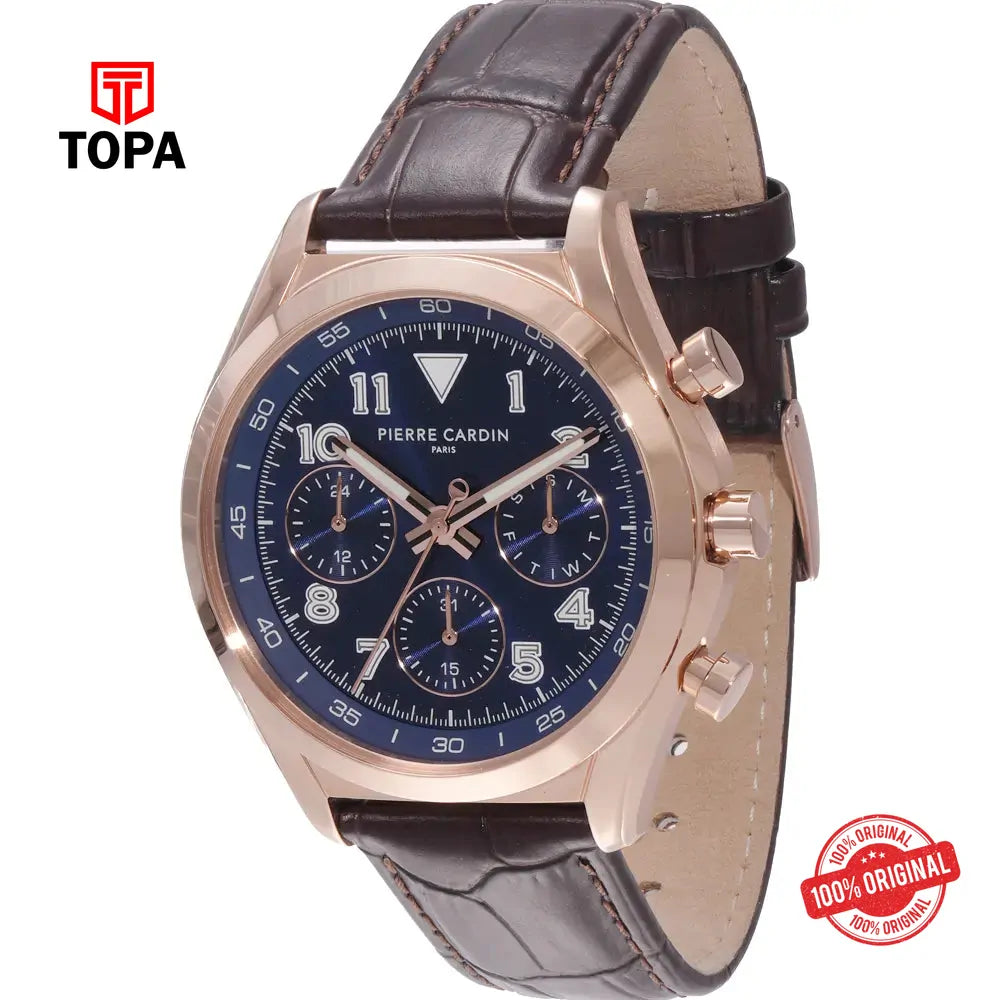 Pierre Cardin CF.1019.LG.2 Leather Band Men Watch - Topa
