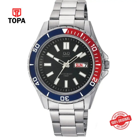 Q&Q A-172-202-Y Metal Band Men Watch - Topa