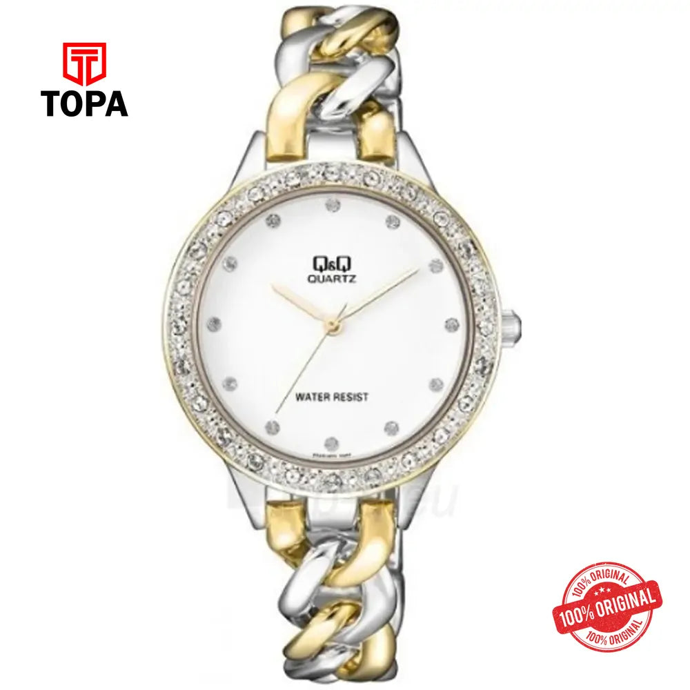 Q&Q F549J401Y Metal Band Women Watch - Topa
