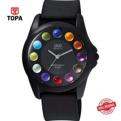 Q&Q VR42J022Y Rubber Band Unisex Watch - Topa