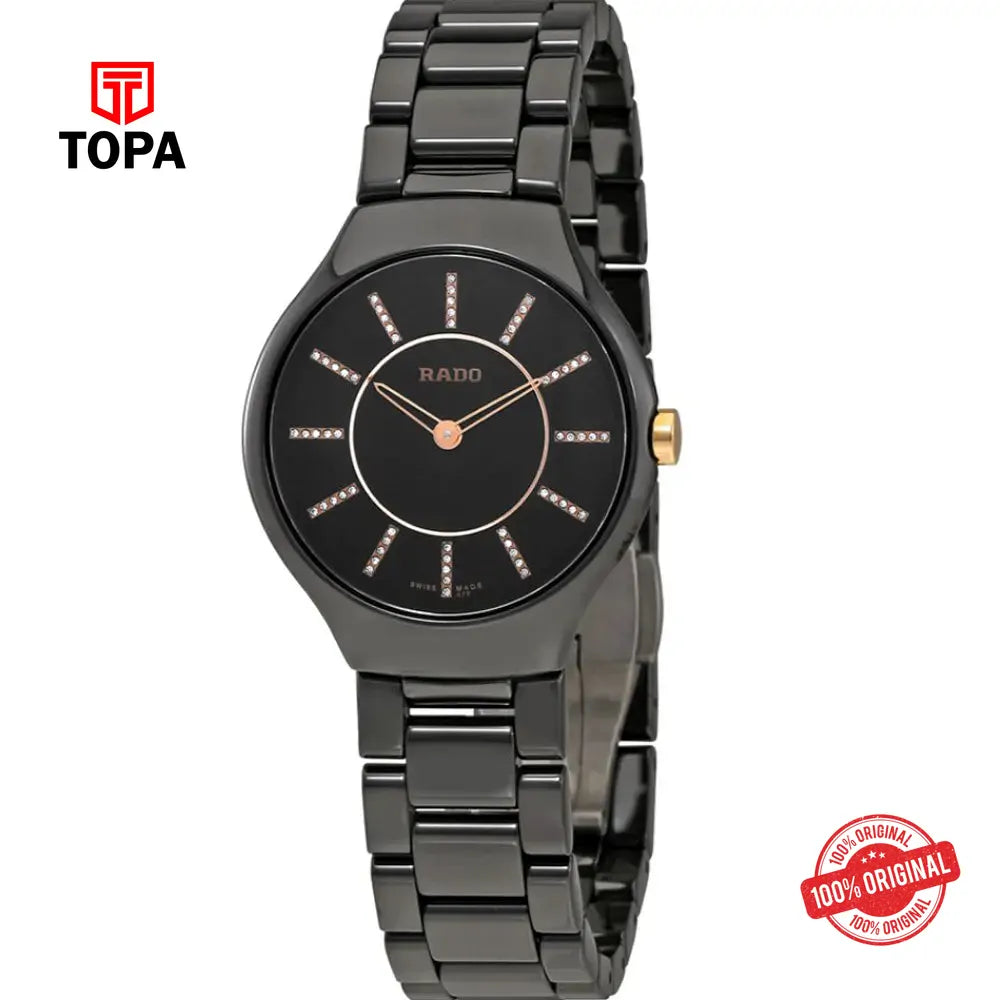 Rado R27742702 (03062) Pre-Owned Ceramic Band Women Watch - Topa