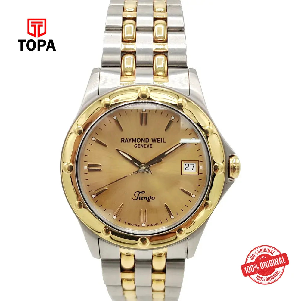 Raymond Well 02978 Pre-Owned Metal Band Men Watch - Topa