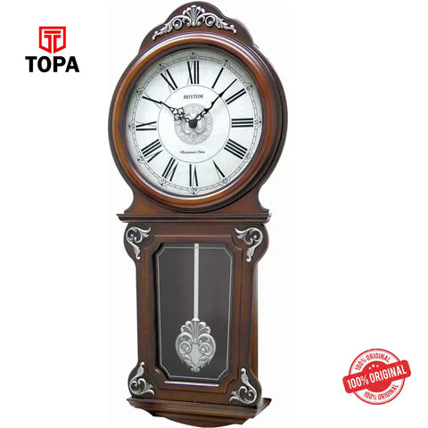 Rhythm CMJ380CR06 Melodies Wooden Wall Clock - Topa