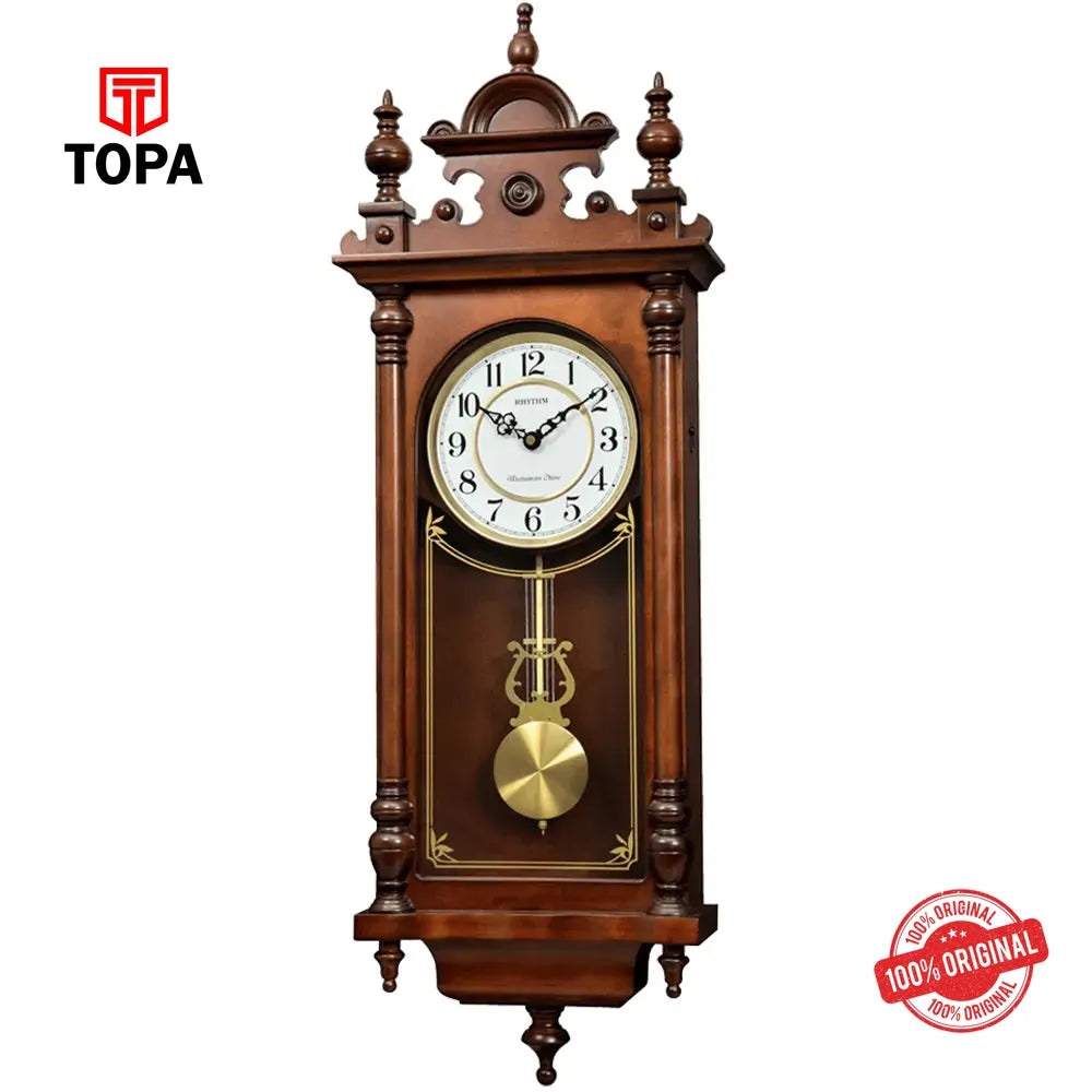 Rhythm CMJ583NR06 Westminster Wooden Wall Clock - Topa