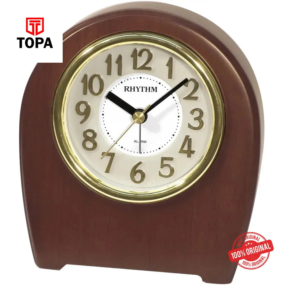 Rhythm CRE942NR06 Beep Alarm Wooden Clock - Topa