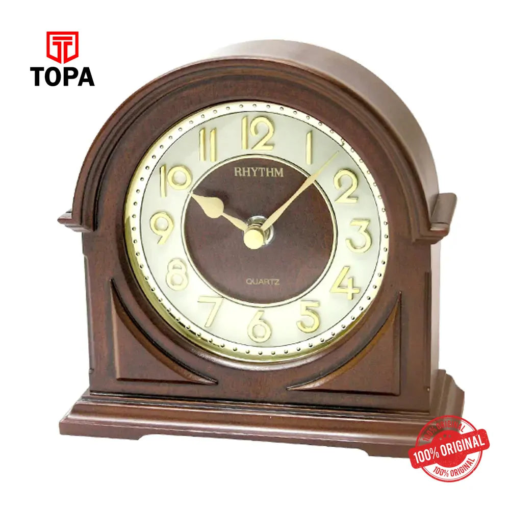 Rhythm CRG109NR06 Wooden Table Clock - Topa