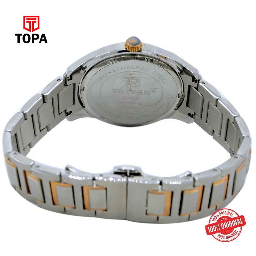 Rhythm P1203S-BLK Metal Band Men Watch - Topa