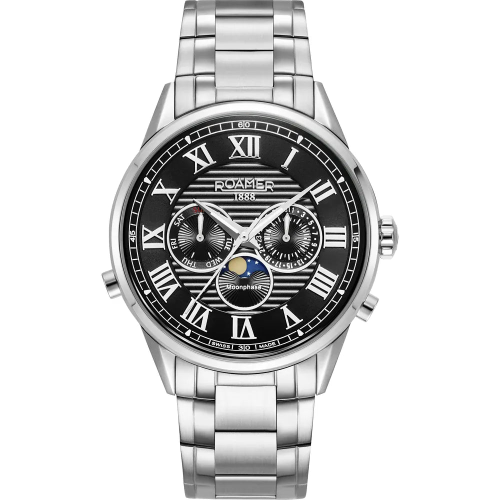 Roamer Superior Moon Phase 513821 41 85 50 Swiss watch