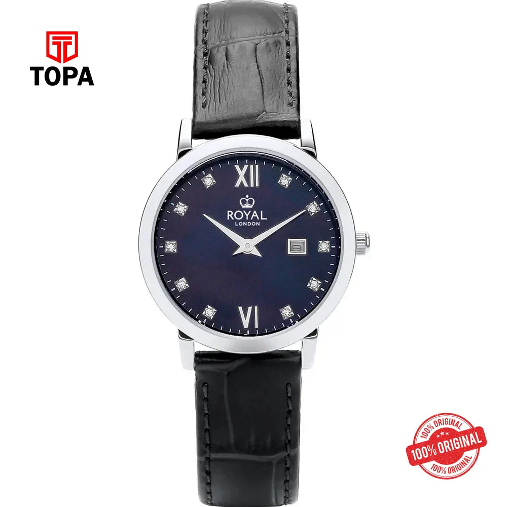 Royal London 21419-01 Leather Band Women Watch - Topa