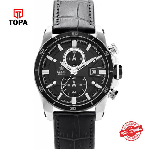 Royal London 41275-01 Leather Band Men Watch - Topa
