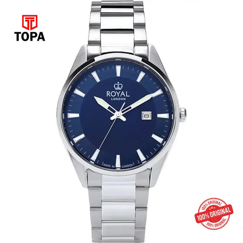 Royal London 41393-08 Leather Band Men Watch - Topa