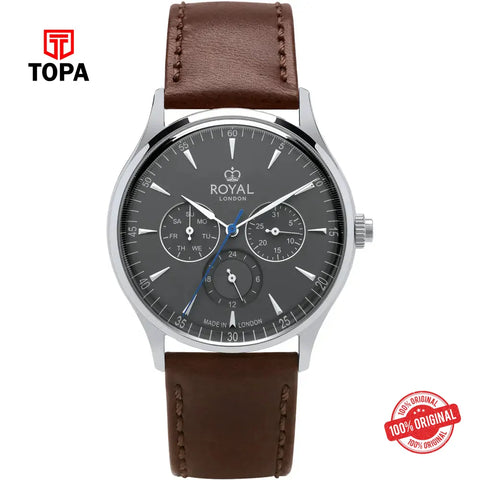 Royal London 41409-01 Leather Band Men Watch - Topa