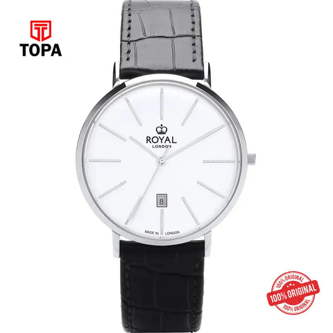 Royal London 41420-01 Leather Band Men Watch - Topa