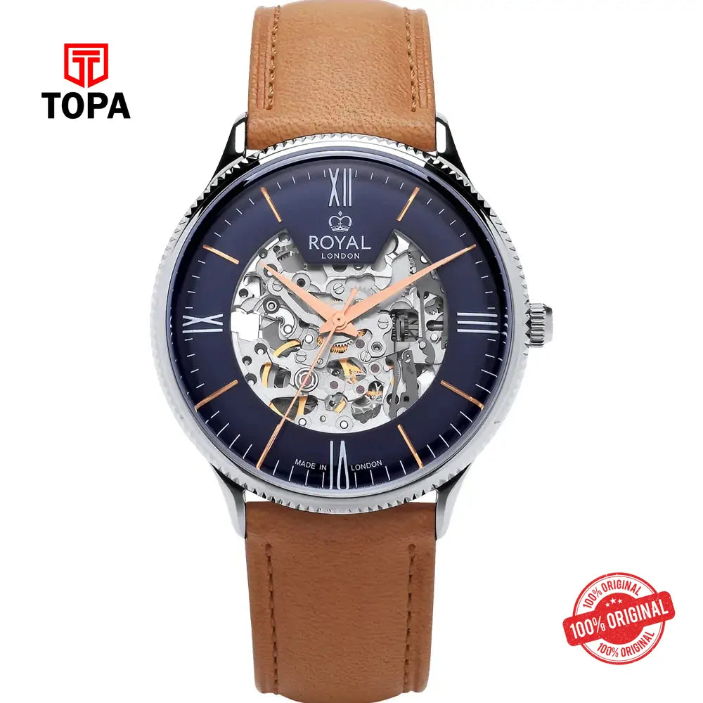 Royal London 41479-03 Leather Band Men Watch - Topa