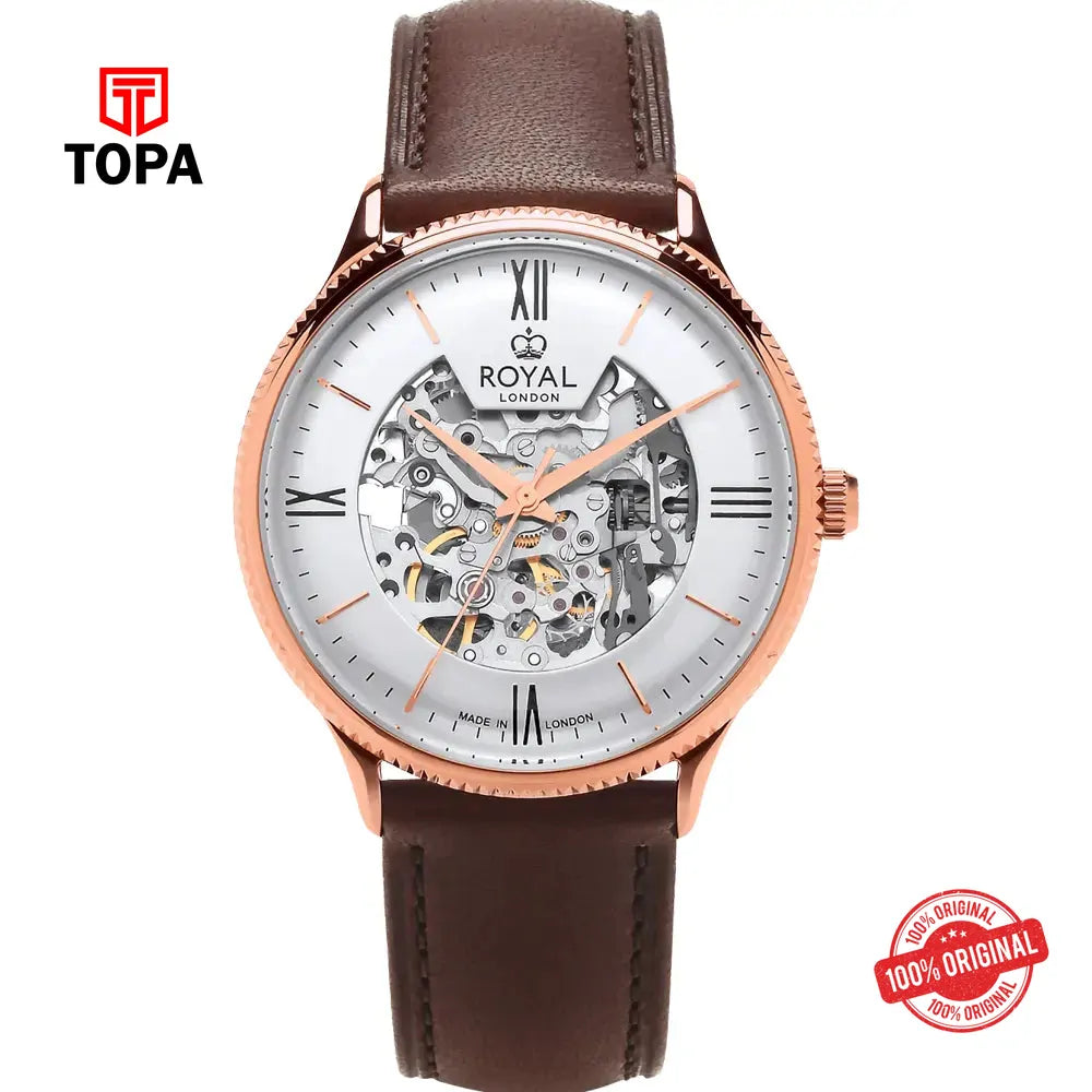Royal London 41479-05 Leather Band Men Watch - Topa