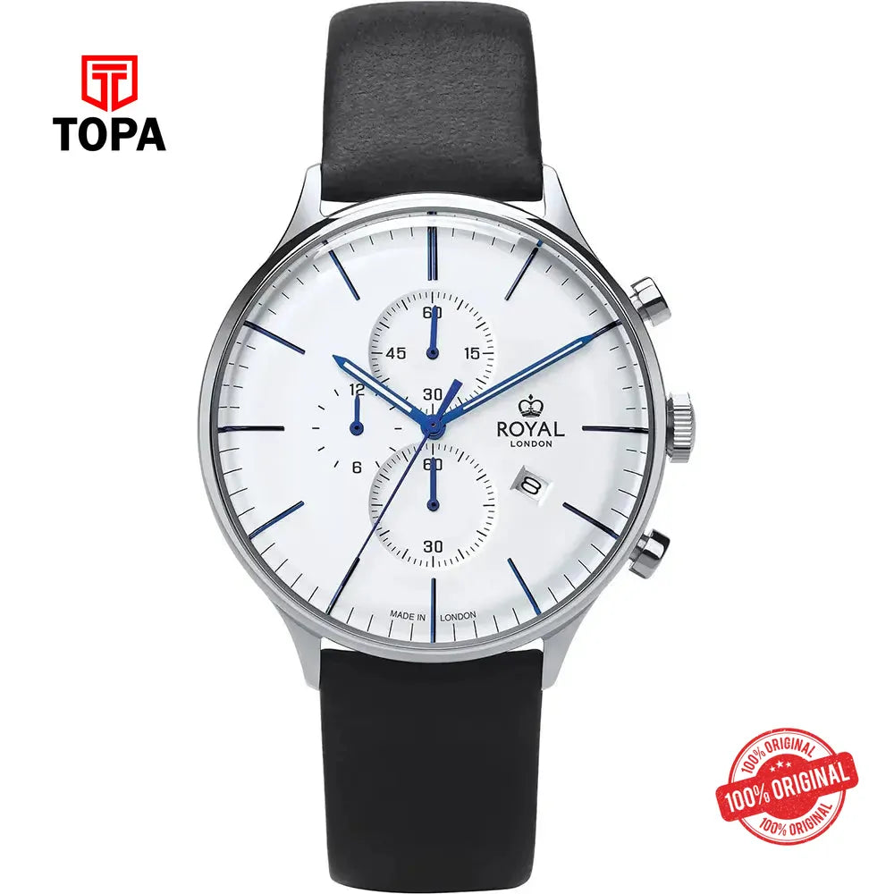 Royal London 41483-02 Leather Band Men Watch - Topa