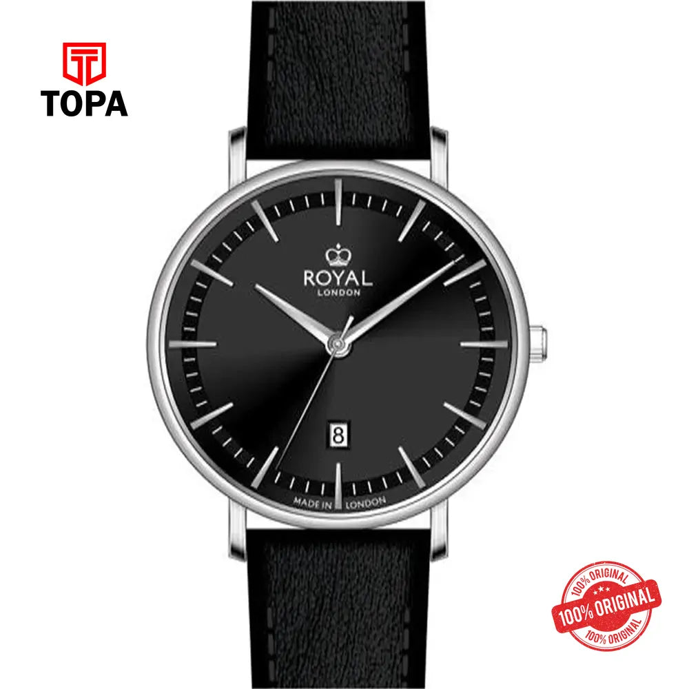 Royal London 41516-02 Leather Band Men Watch - Topa