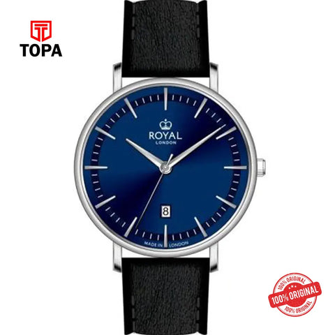 Royal London 41516-03 Leather Band Men Watch - Topa