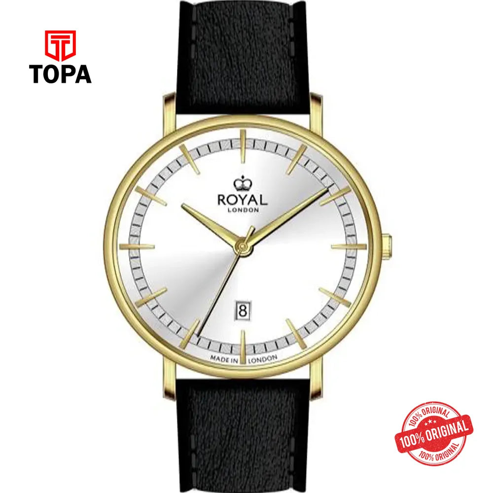 Royal London 41516-04 Leather Band Men Watch - Topa