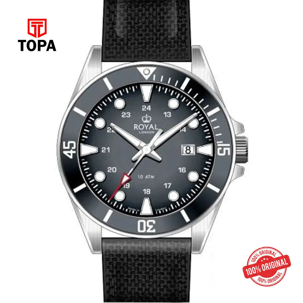 Royal London 41517-02 Fabric Band Men Watch - Topa