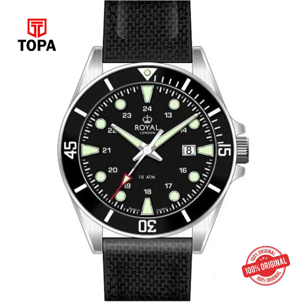 Royal London 41517-03 Fabric Band Men Watch - Topa