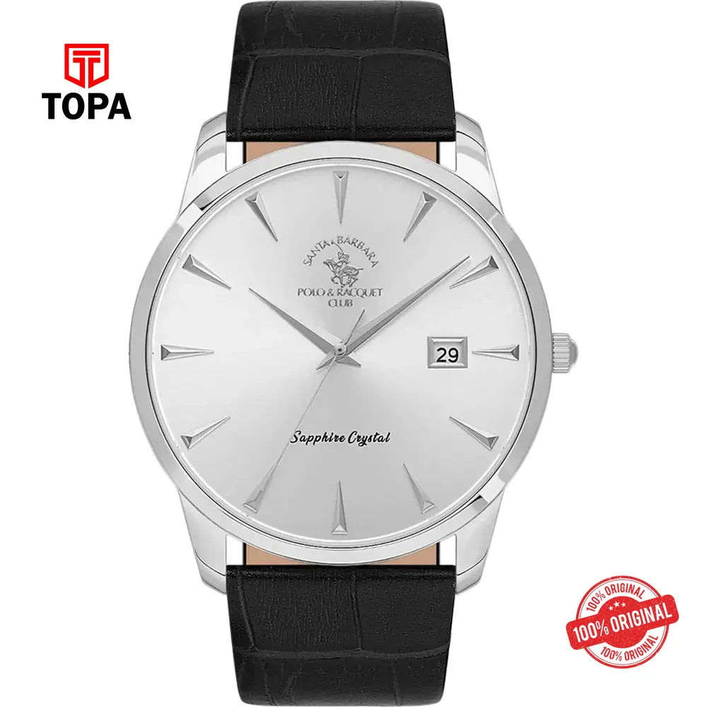 Santa Barbara Polo SB.1.10606-1 Leather Band Men Watch - Topa