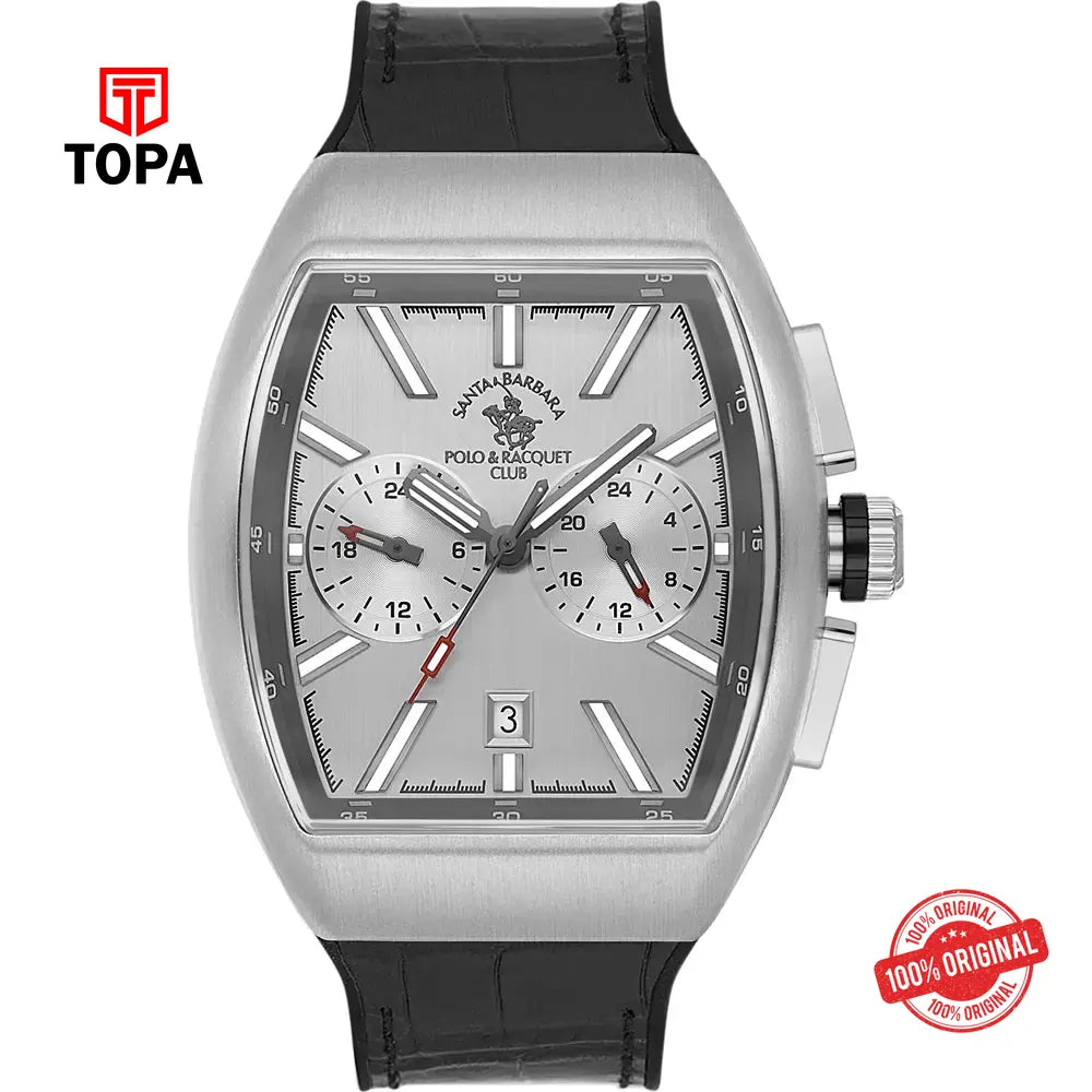 Santa Barbara Polo SB.1.10607-1 Leather Band Men Watch - Topa