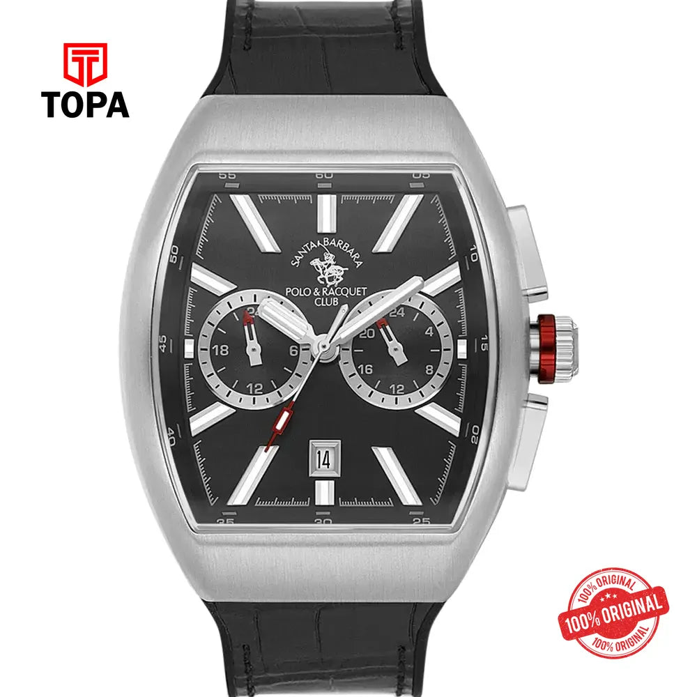 Santa Barbara Polo SB.1.10607-2 Leather Band Men Watch - Topa