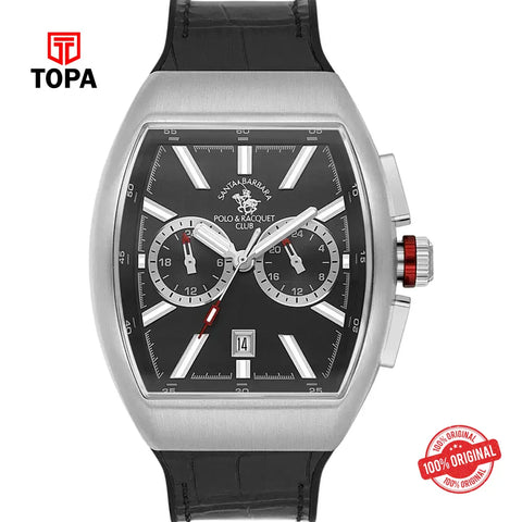 Santa Barbara Polo SB.1.10607-2 Leather Band Men Watch - Topa