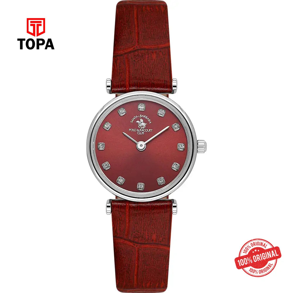 Santa Barbara Polo SB.4.10018-2 Leather Band Women Watch - Topa