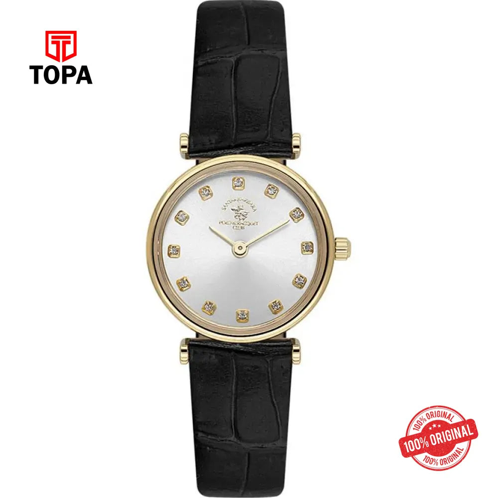Santa Barbara Polo SB.4.10018-3 Leather Band Women Watch - Topa