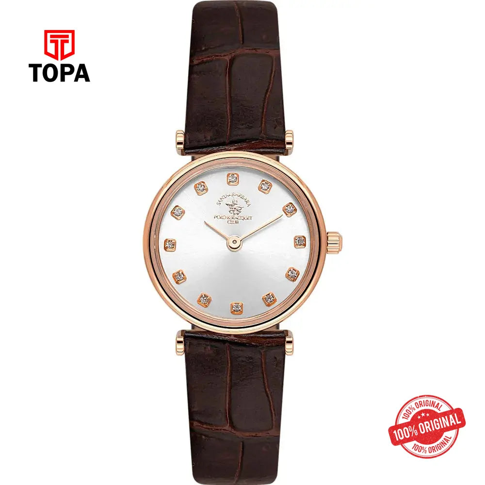 Santa Barbara Polo SB.4.10018-5 Leather Band Women Watch - Topa