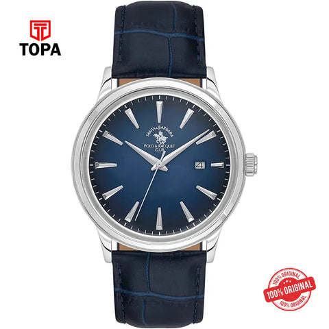 Santa Barbara Polo SB.4.10022-3 Leather Band Men Watch - Topa
