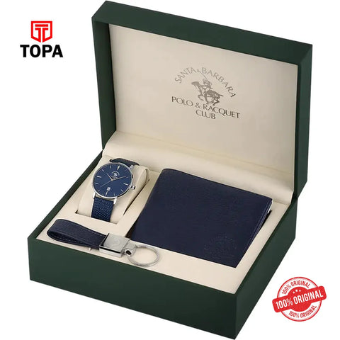 Santa Barbara Polo SB.8.10009-3 Men Watch Gift Set - Topa