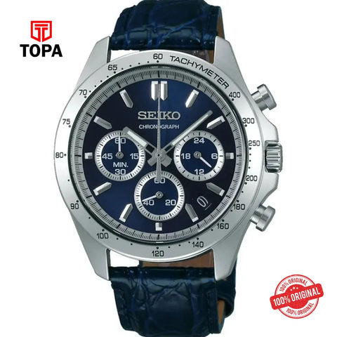 Seiko SBTR019 Leather Band Men Watch - Topa
