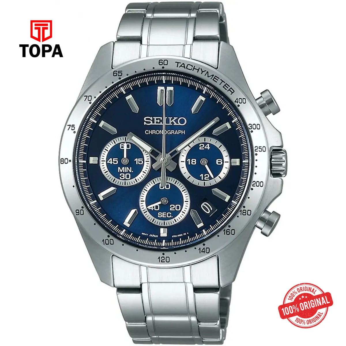 Seiko Spirit Chronograph SBTR011 Metal Band Men Watch - Topa